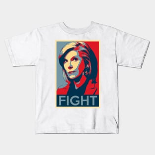 Diane Lockhart FIGHT Poster Kids T-Shirt